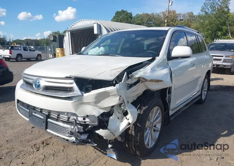 2013 Toyota Highlander Hybrid Limited V6 from USA, damaged, VIN JTEDC3EH8D2018731